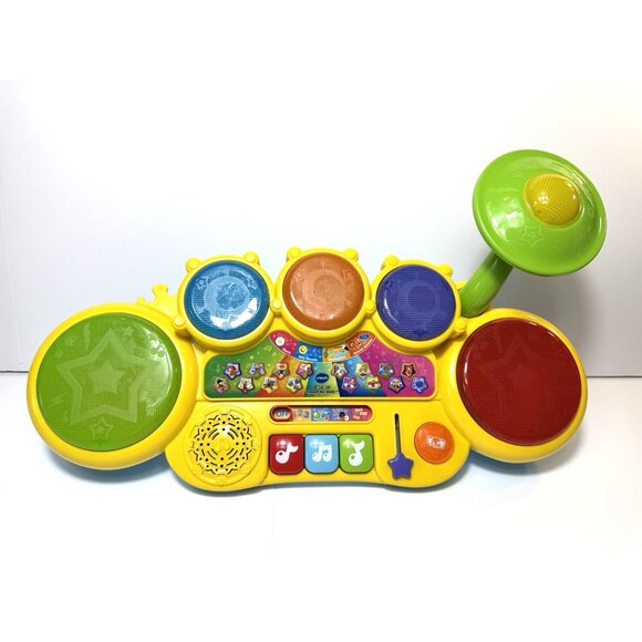 Vtech Zoo Jamz Elephant Stomping Fun Kids Drum Set Replacement Drums Only-Works - Picture 1 of 7